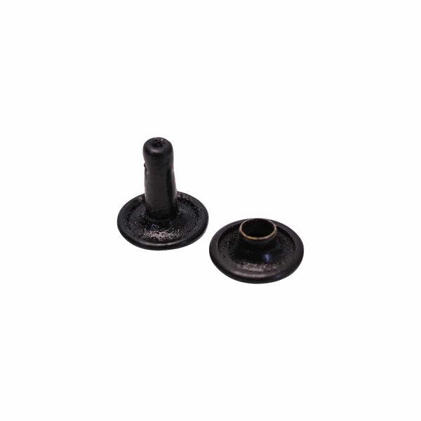 SBDCR.Shiny Black.Medium.01.jpg Double Capped Rivet - Solid Brass Image